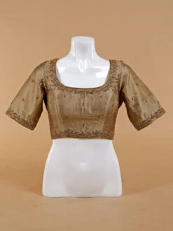 Amazing Beige Raw Silk Ready Made Blouse -Saree Luxe Shop amazing beige raw silk ready made blouse 1672296782as2561602 1