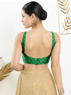 Art Silk Dark Green Ready Made Blouse 6 Art Silk Dark Green Ready Made Blouse -Saree Luxe Shop art silk dark green ready made blouse 1683702267x 1000ns green hb