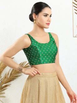 Art Silk Dark Green Ready Made Blouse 7 Art Silk Dark Green Ready Made Blouse -Saree Luxe Shop art silk dark green ready made blouse 1683702267x 1000ns green hs 1