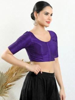 Art Silk Purple Ready Made Blouse 6 Art Silk Purple Ready Made Blouse -Saree Luxe Shop art silk purple ready made blouse 1683624732x 766 n brinjal 4