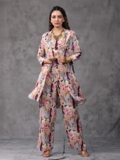 Beautiful Pink Printed Co Ord Set