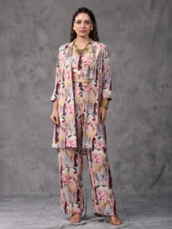 Beautiful Pink Printed Co Ord Set -Saree Luxe Shop beautiful pink printed co ord set 1696939004jk 287 4