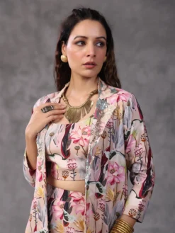 Beautiful Pink Printed Co Ord Set -Saree Luxe Shop beautiful pink printed co ord set 1696939005jk 287 6