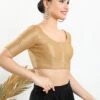 Beige Art Silk Ready Made Blouse