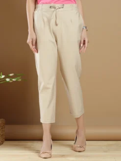 Beige Hued Pleasant Cotton Casual Plain Pant 7 Beige Hued Pleasant Cotton Casual Plain Pant -Saree Luxe Shop beige hued pleasant cotton casual plain pant 165476706923063 beige 5