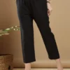 Black Cotton Plain Pant For Beautiful Lady