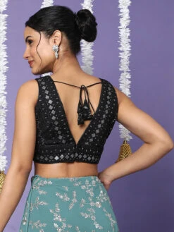 Black Embroidery Sleeveless Blouse 9 Black Embroidery Sleeveless Blouse -Saree Luxe Shop black embroidery sleeveless blouse 1704436095ssb4443 blsl 4