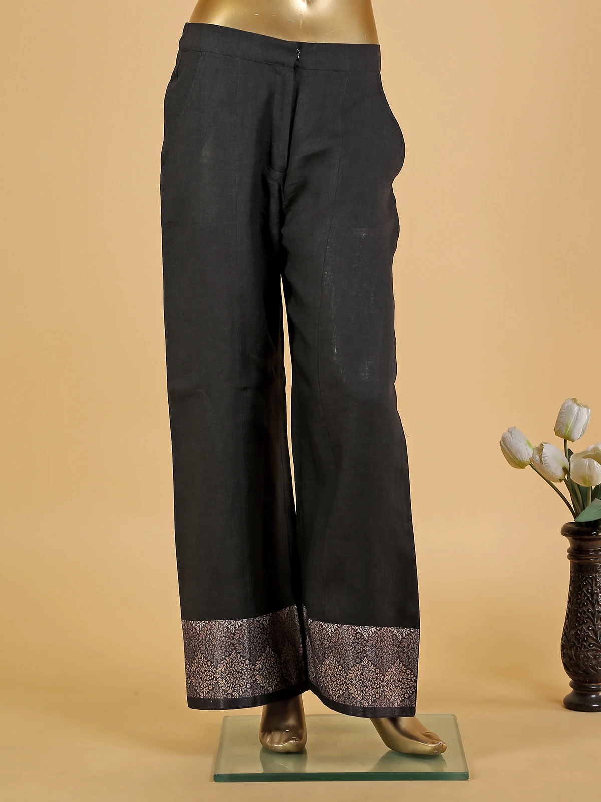 Black Linen Co Ord Set In Printed 1 Black Linen Co Ord Set In Printed