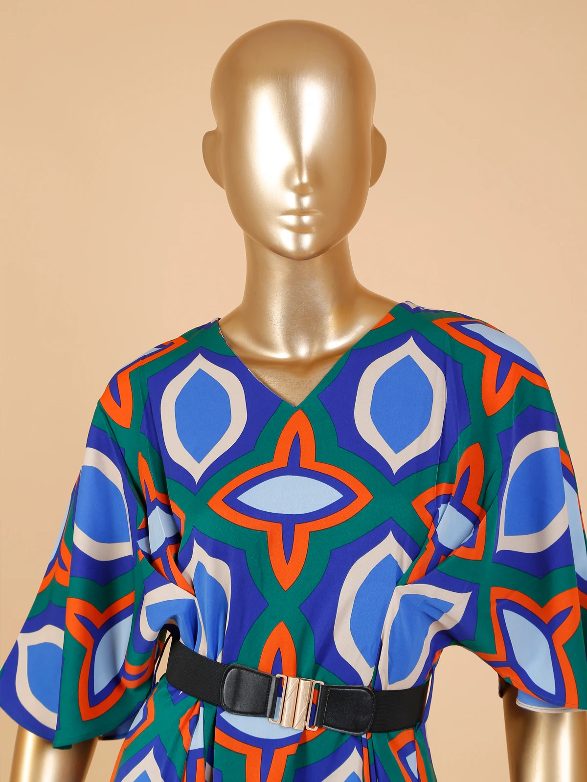 Blue And Green Printed Dress 2 Blue And Green Printed Dress - Image 2