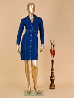 Blue Denim Casual Dress -Saree Luxe Shop blue denim casual dress 1695717401m3w13277nv 1