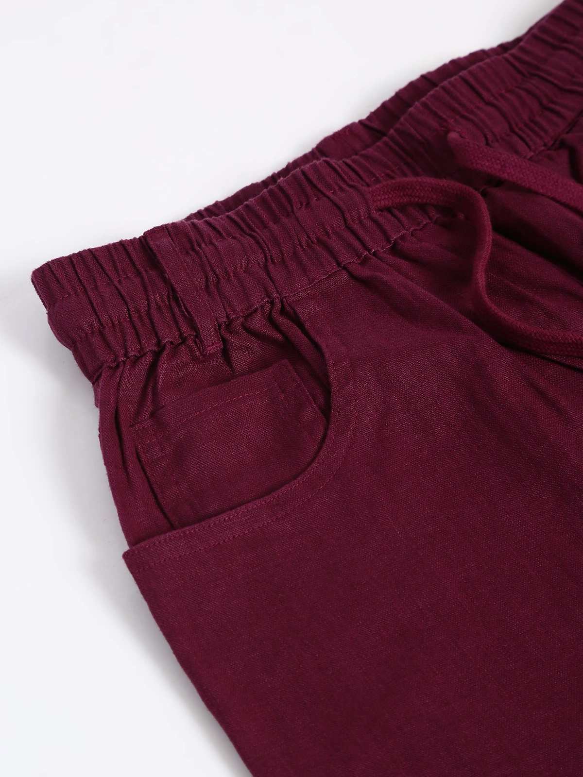 Boom Ankle Length Wine Cotton Pant 1 Boom Ankle Length Wine Cotton Pant