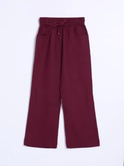 Boom Ankle Length Wine Cotton Pant 5 Boom Ankle Length Wine Cotton Pant -Saree Luxe Shop boom ankle length wine cotton pant 168622275424058wine 1