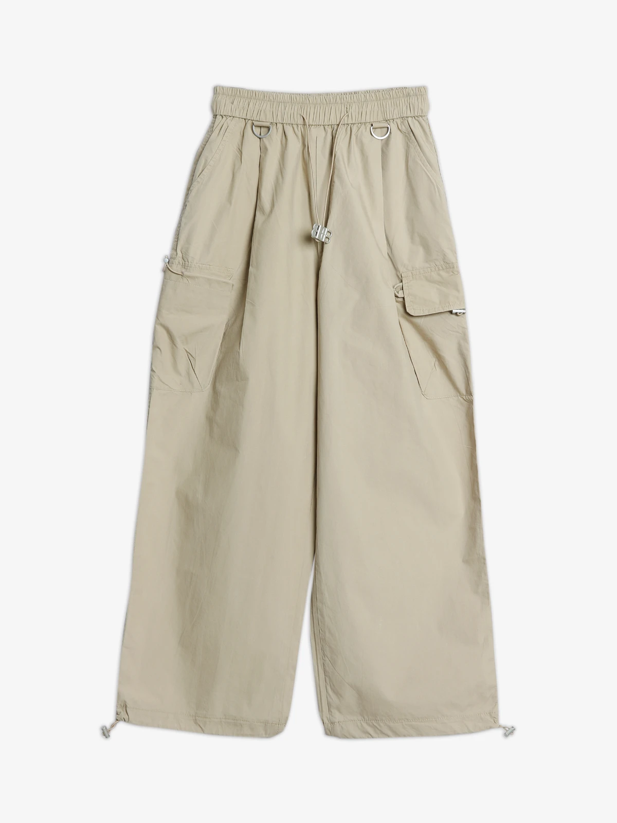 Boom Beige Plain Cotton Ankle Pant 2 Boom Beige Plain Cotton Ankle Pant - Image 2