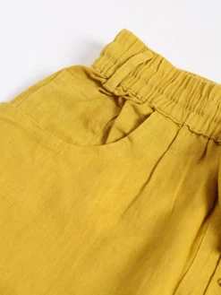 Boom Mustard Yellow Cotton Pant -Saree Luxe Shop boom mustard yellow cotton pant 168622293524058ylw 2