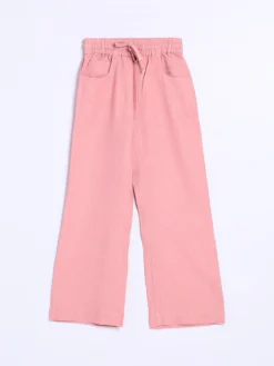 Boom Pink Cotton Ankle Length Pant