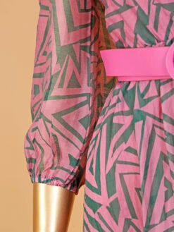 Boom Pink Cotton Printed Dress -Saree Luxe Shop boom pink cotton printed dress 170383135884704color 1 3