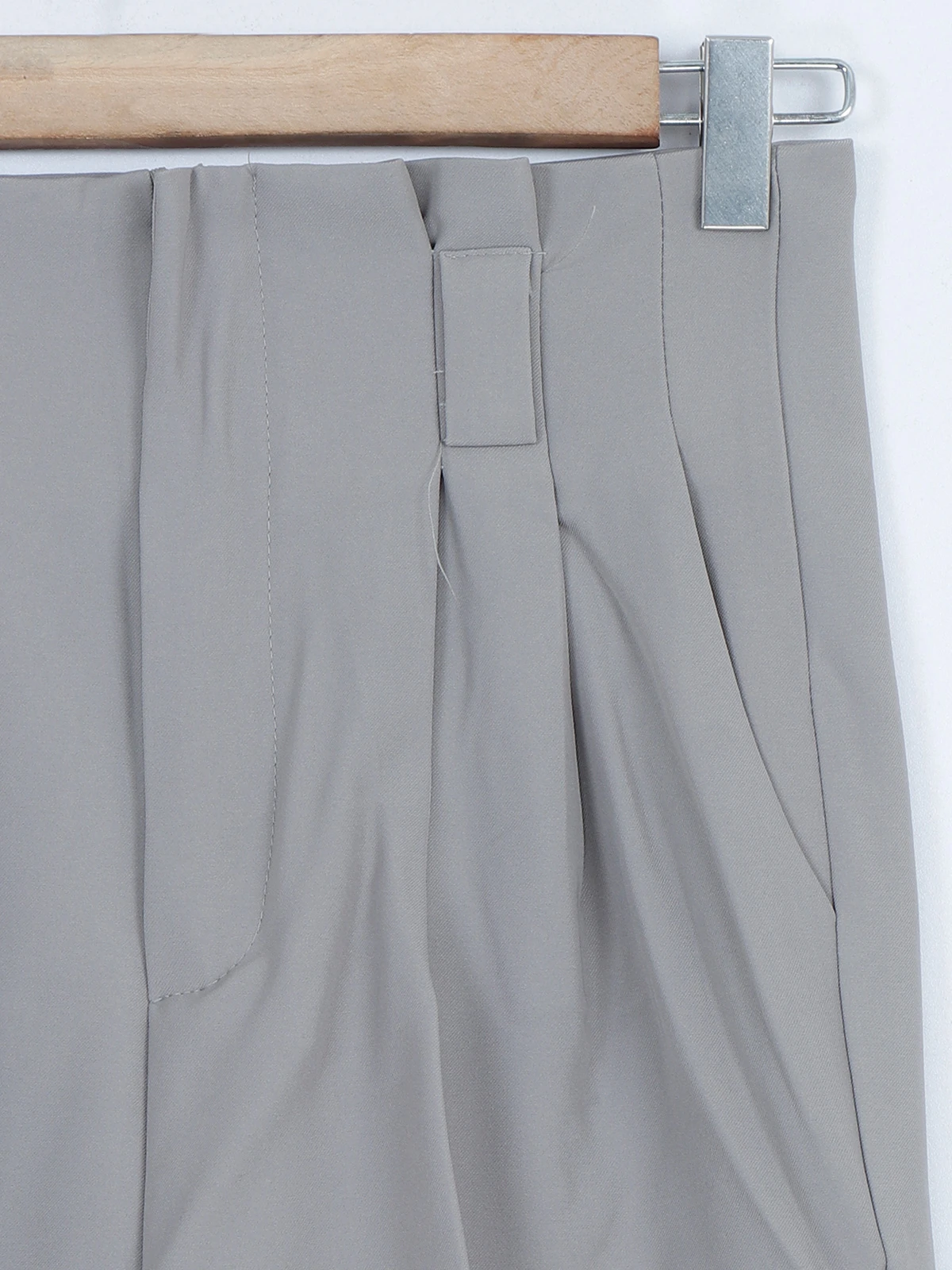 Boom Plain Grey Lycra Formal Pant 3 Boom Plain Grey Lycra Formal Pant - Image 3