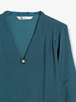 Bottle Green Cotton Plain Top