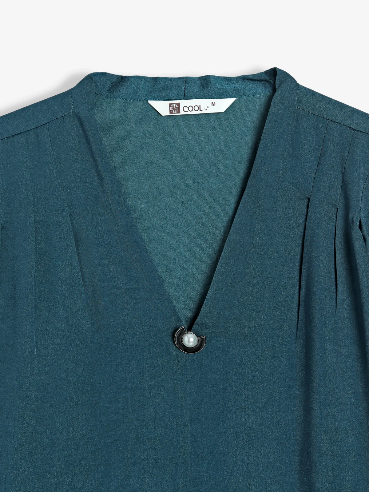 Bottle Green Cotton Plain Top 2 Bottle Green Cotton Plain Top - Image 2