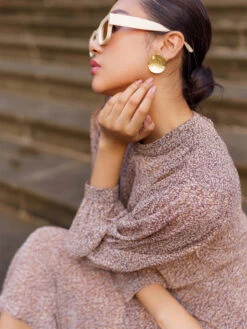 Brown Printed Casual Georgette Dress -Saree Luxe Shop brown printed casual georgette dress 1686223694wd0405 4