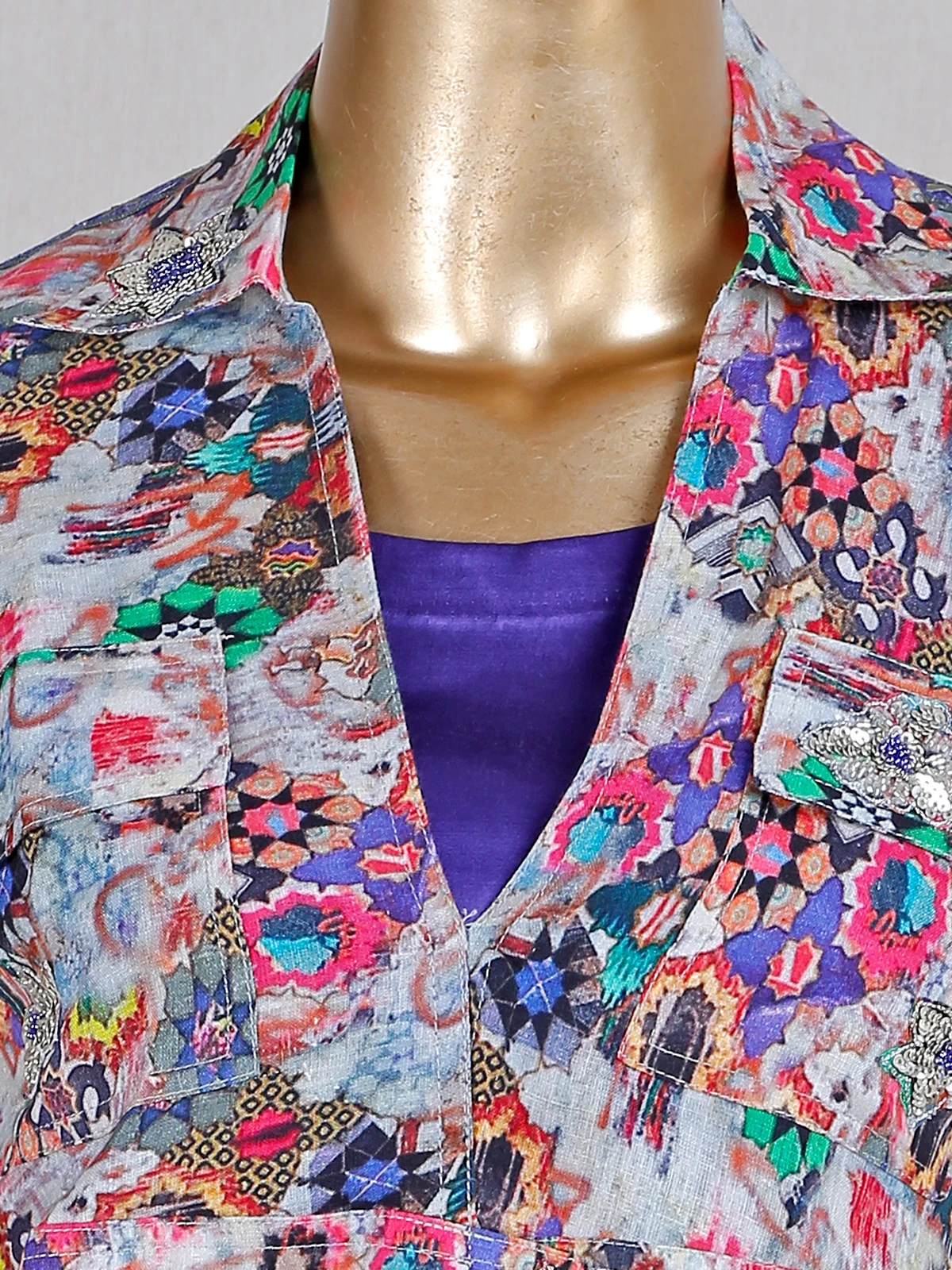 Casual Wear Cotton Grey Printed Co Ord Set 2 Casual Wear Cotton Grey Printed Co Ord Set - Image 2