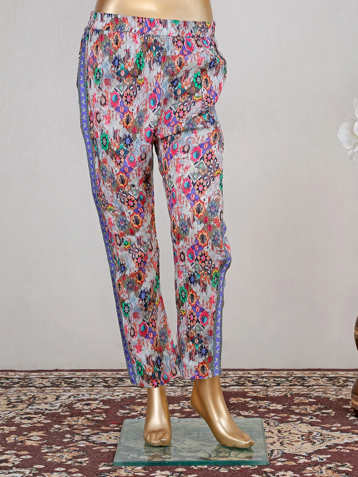 Casual Wear Cotton Grey Printed Co Ord Set 4 Casual Wear Cotton Grey Printed Co Ord Set - Image 4