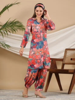 Casual Wear Red Printed Co Ord Set -Saree Luxe Shop casual wear red printed co ord set 1690888104as2718655 4