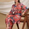 Casual Wear Red Printed Co Ord Set