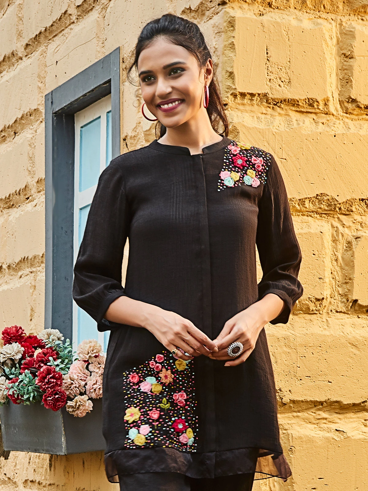 Classic Black Cotton Co Ord Set 2 Classic Black Cotton Co Ord Set - Image 2