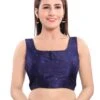 Classic Blue Raw Silk Blouse