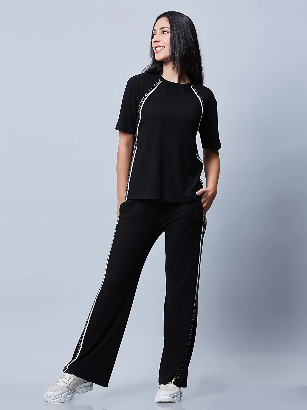 Classic Cotton Black Co Ord Set 1 Classic Cotton Black Co Ord Set