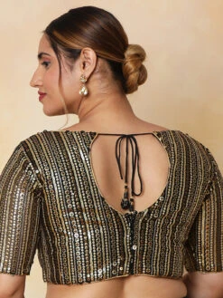 Classy Black Net Blouse -Saree Luxe Shop classy black net blouse 1703132528plssb00035 blck 2