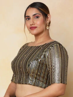 Classy Black Net Blouse -Saree Luxe Shop classy black net blouse 1703132528plssb00035 blck 3