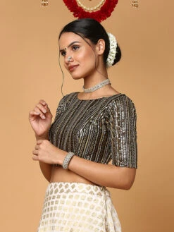 Classy Black Silk Blouse