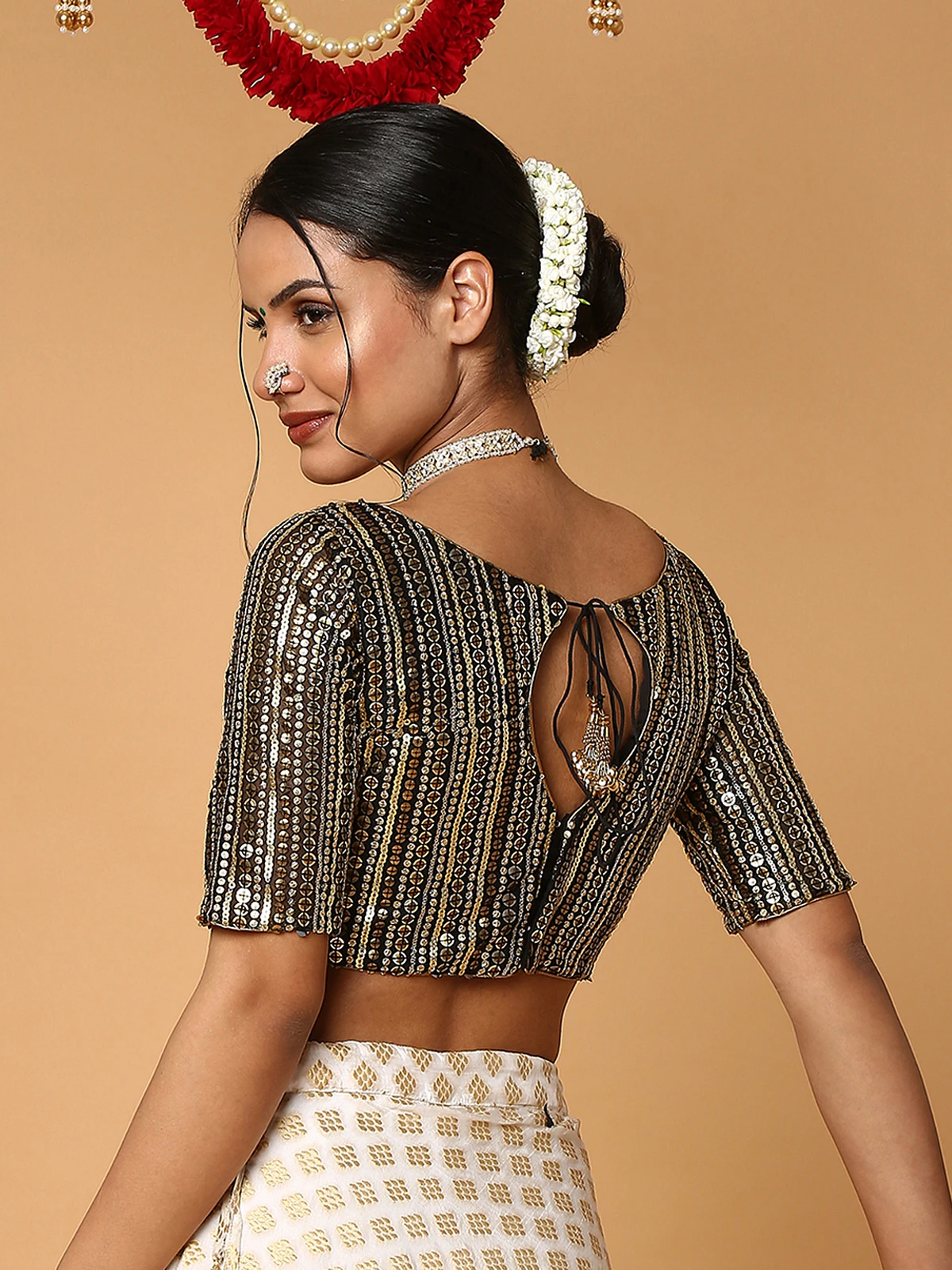 Classy Black Silk Blouse 5 Classy Black Silk Blouse - Image 5