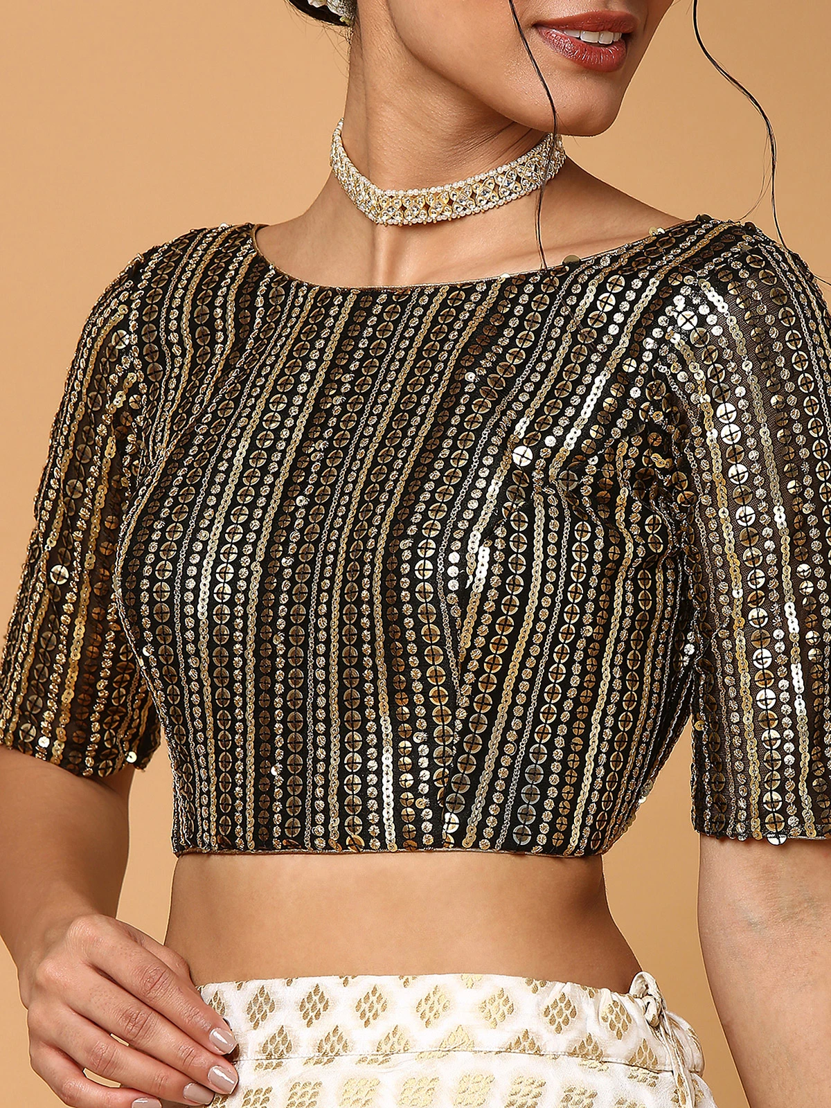 Classy Black Silk Blouse 3 Classy Black Silk Blouse - Image 3