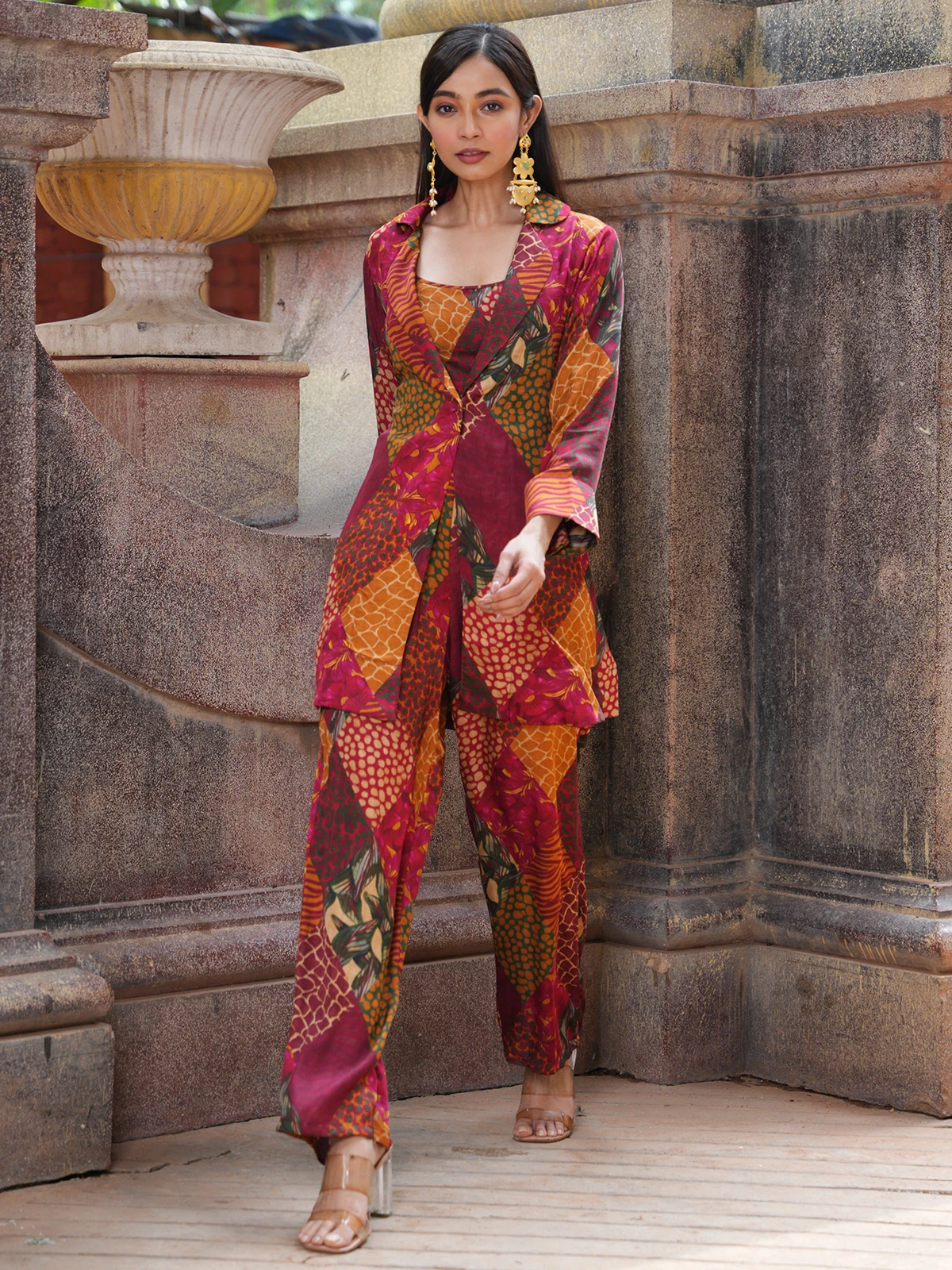 Classy Mustard Yellow Printed Co Ord Set 3 Classy Mustard Yellow Printed Co Ord Set - Image 3