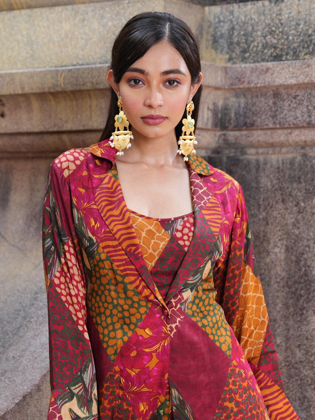 Classy Mustard Yellow Printed Co Ord Set 4 Classy Mustard Yellow Printed Co Ord Set - Image 4