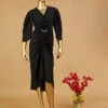 Clasy Black Party Wear Rayon Dress
