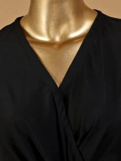 Clasy Black Party Wear Rayon Dress -Saree Luxe Shop clasy black party wear rayon dress 1676785978as26031842 3