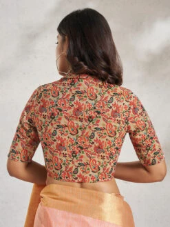 Cotton Beige Printed Blouse