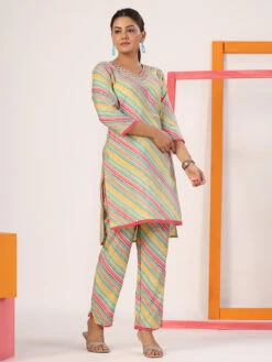 Cotton Multi Color Casual Co Ord Set -Saree Luxe Shop cotton multi color casual co ord set 1696742337as2805158 2