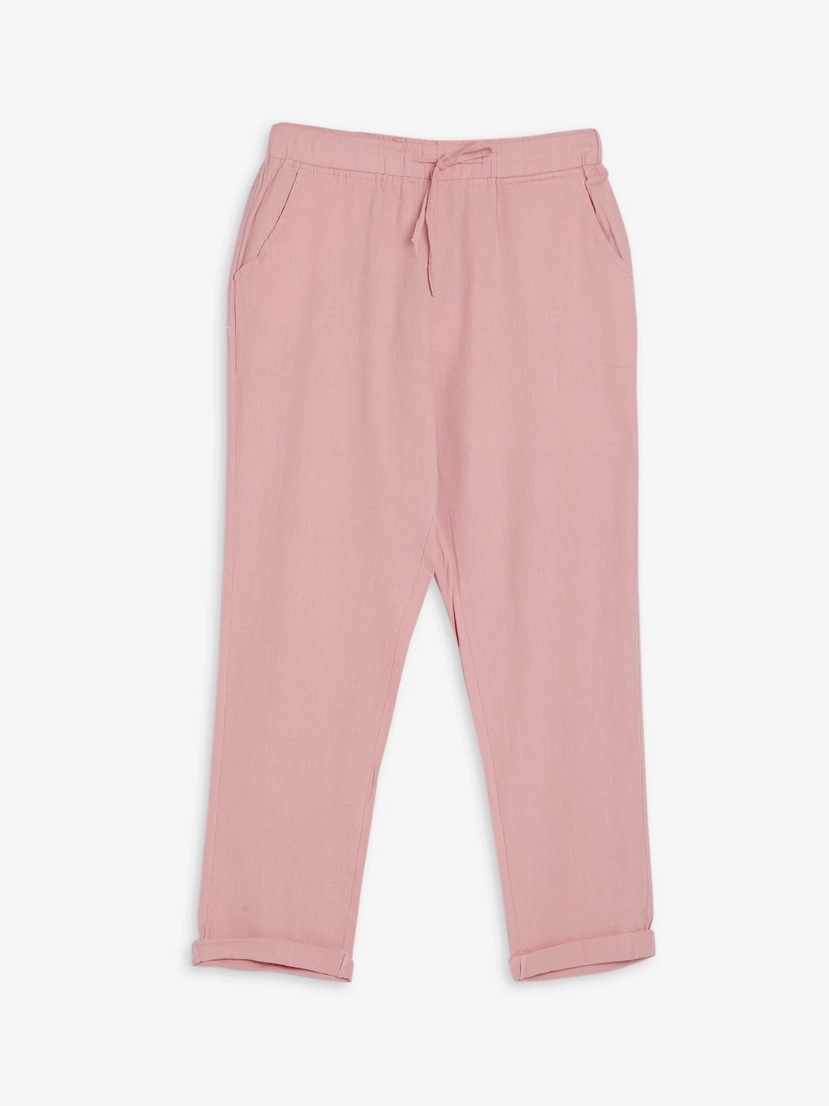 Global Republic Cotton Pink Plain Lower Pant 4 Global Republic Cotton Pink Plain Lower Pant - Image 4