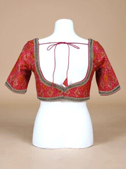 Cotton Silk Pink Printed Blouse
