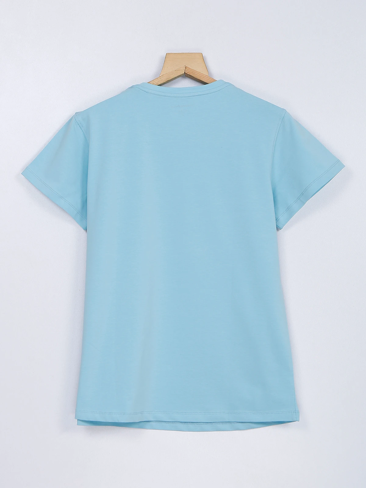 Crimsoune Club Sky Blue Cotton Plain T Shirt 1 Crimsoune Club Sky Blue Cotton Plain T Shirt