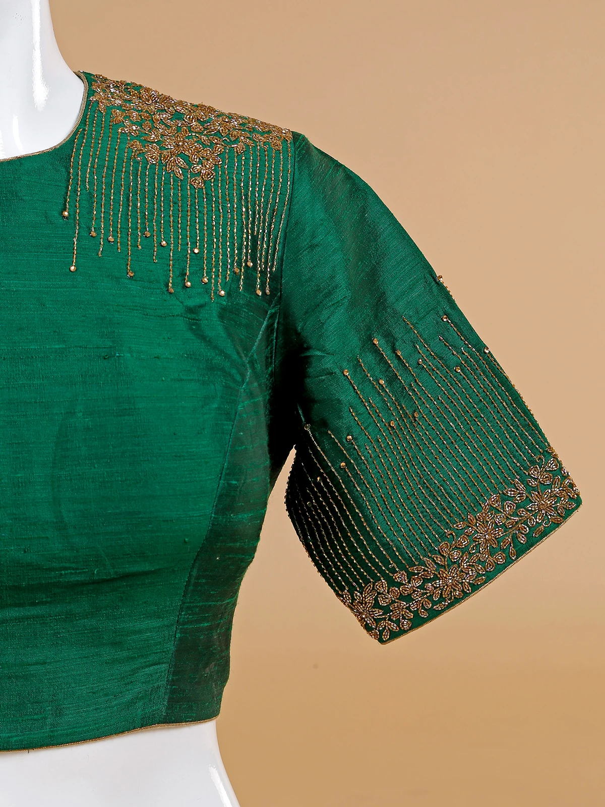 Dark Green Silk Blouse 1 Dark Green Silk Blouse