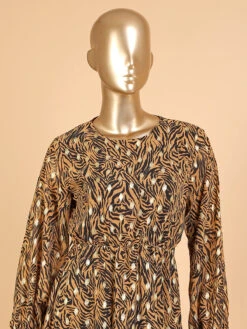 Deal Black And Brown Printed Dress -Saree Luxe Shop deal black and brown printed dress 168499064028001lbrw 2