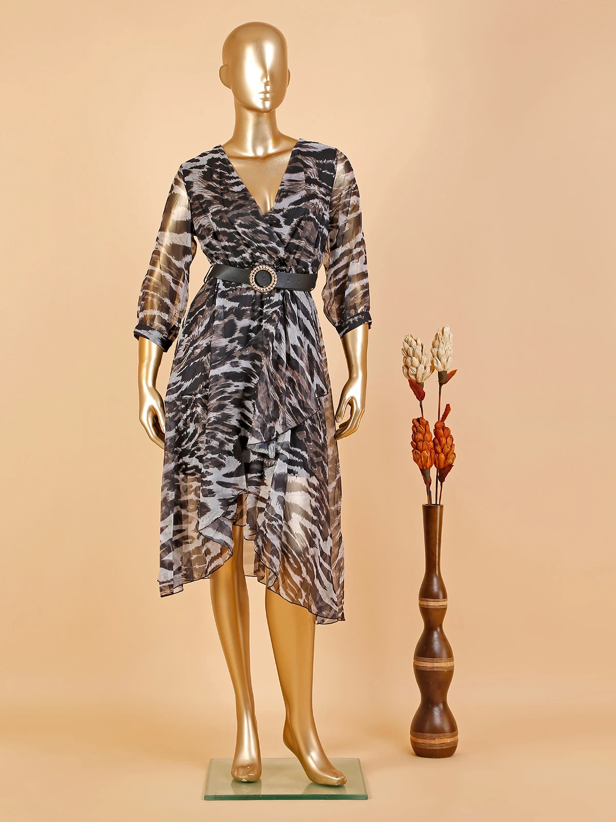 Deal Black Animal Printed Dress 2 Deal Black Animal Printed Dress - Image 2