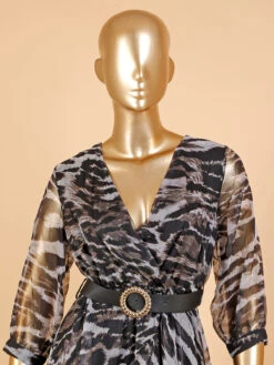 Deal Black Animal Printed Dress 5 Deal Black Animal Printed Dress -Saree Luxe Shop deal black animal printed dress 169780454828262lbk 3