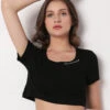 Deal Cotton Crop Top In Black